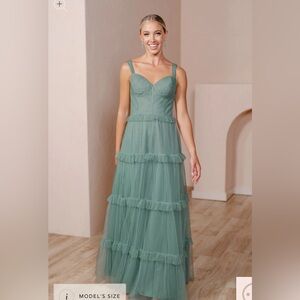 Revelry Bridesmaids Dress - Sloane Tulle Dress - Rosemary
